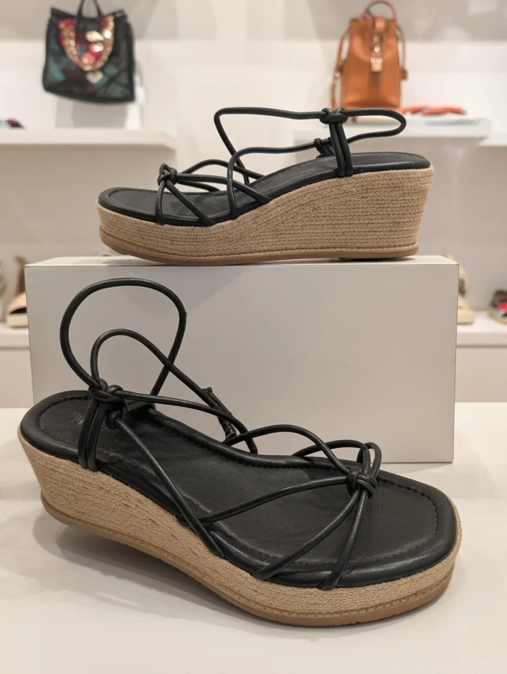 PAIGE Marlow Ankle Strap Espadrille Platform Wedge Sandal WOMEN'S SZ 10 $328 New